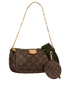 Multi Pochette Accessoires, &pound;1,400, Handbags, Brown, Canvas, Front view